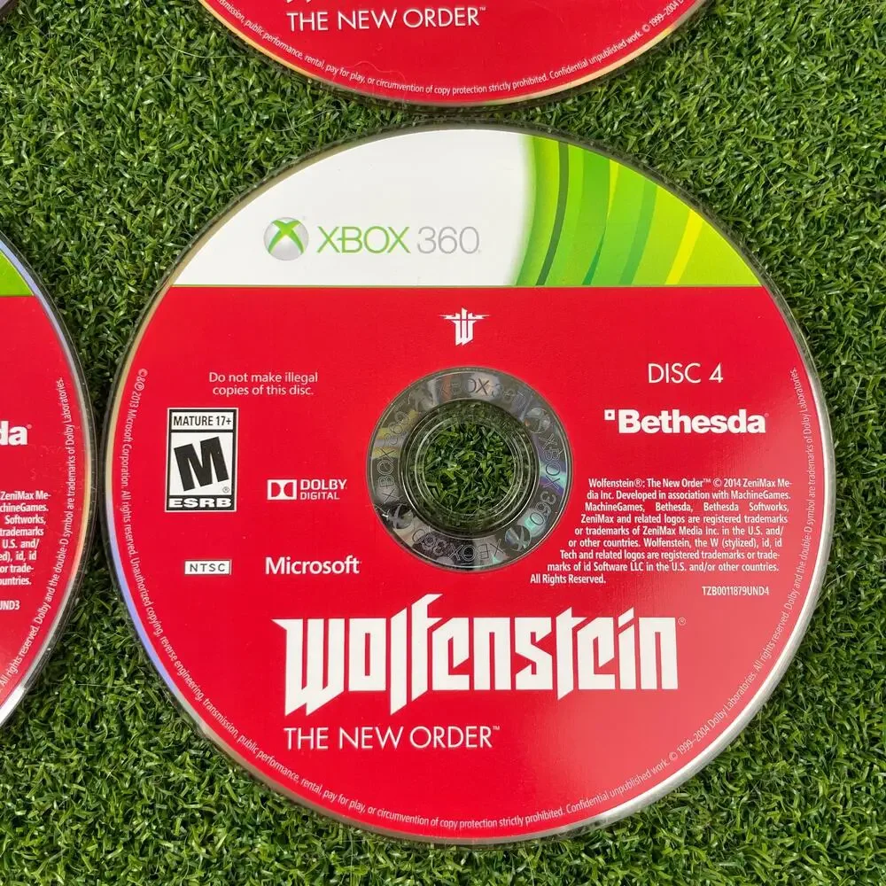 Wolfenstein: The New Order Microsoft Xbox 360 4 Discs
